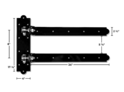 diagram showing dimensions of hinge