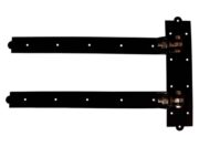 Madison Heavy-Duty Adjustable Double-Strap Hinge, Powder-Coated Black