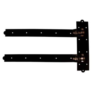 24" Madison Heavy-Duty Adjustable Double-Strap Hinge, Powder-Coated Black