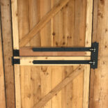 24" Madison Heavy-Duty Adjustable Double-Strap Hinge, Powder-Coated Black