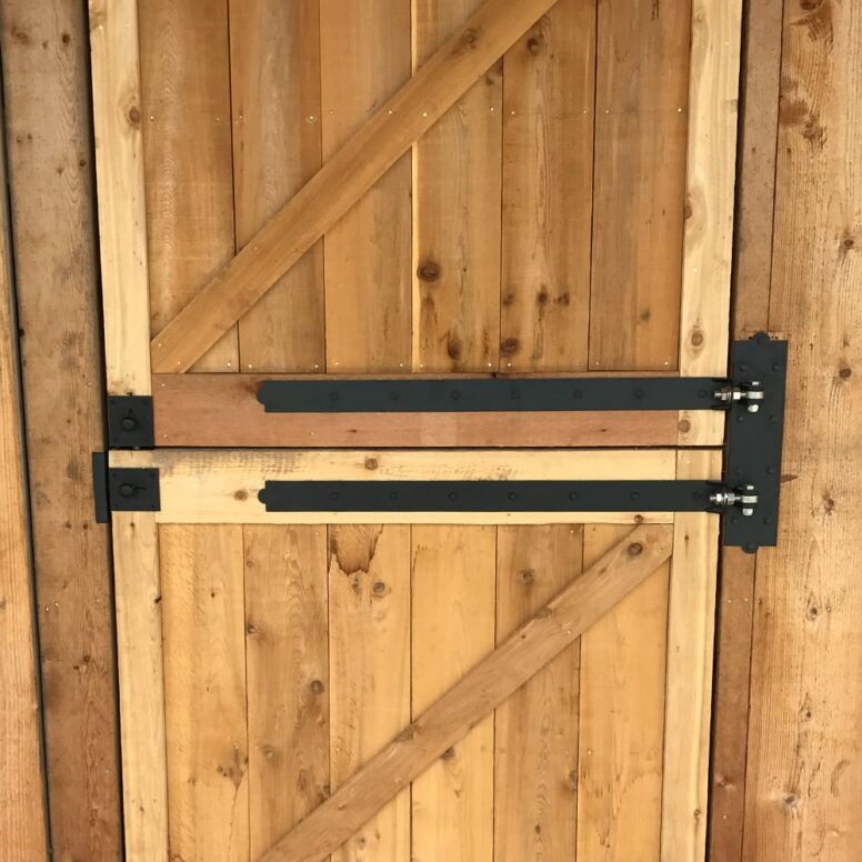 HDMADS24_12.jpg 24" Madison Heavy-Duty Adjustable Double-Strap Hinge, Powder-Coated Black