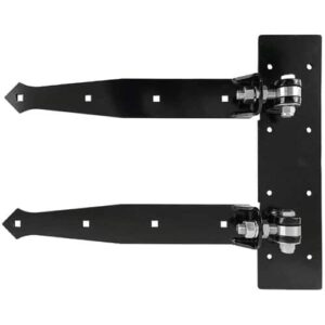 Rockwood Heavy-Duty Adjustable Double-Strap Hinge, Powder-Coated Black