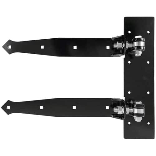 Rockwood Heavy-Duty Adjustable Double-Strap Hinge, Powder-Coated Black