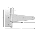 diagram of silver hinge showing measurements