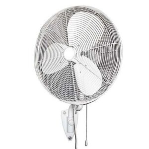 24" Indoor/Outdoor Oscillating Wall Mount Fan, White