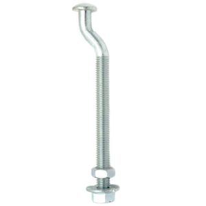 Premium Track 1/2" x 6-1/2" Offset Trolley Bolt & Nuts, Zinc-Plated