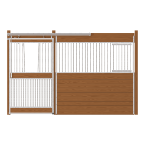 Oxford Stall Front with Full Grill V-Door & Feed Door