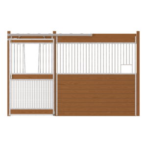 Oxford Stall Front with Full Grill V-Door & Feed Opening