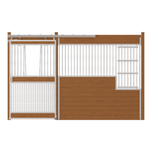 Oxford Stall Front with Full Grill V-Door & Large Feed Door