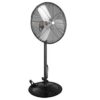 Heavy-Duty Oscillating Pedestal Fan, Black