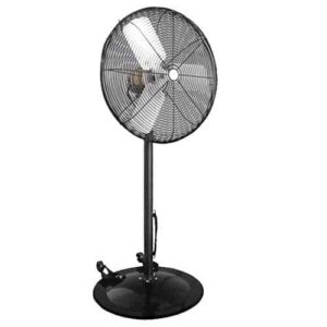 Heavy-Duty Oscillating Pedestal Fan, Black
