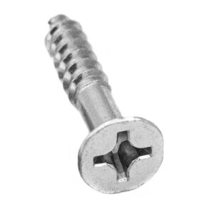#12 x 1-1/4" Phillips Flat Head Pin Lock Screw, Zinc-Plated