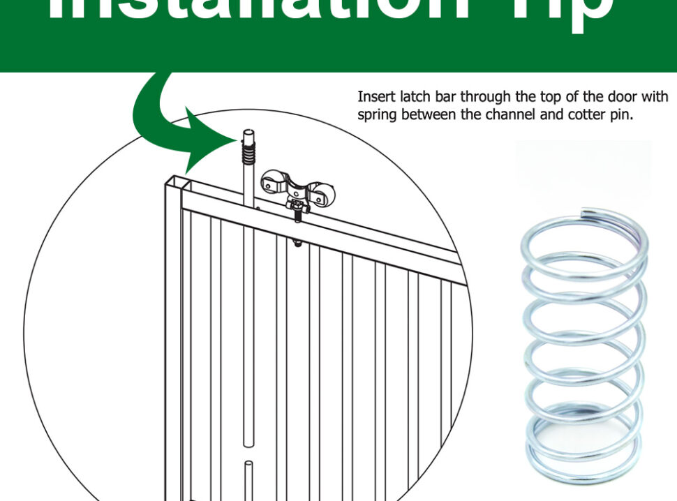 Door Latch Bar Spring | Horse Stalls