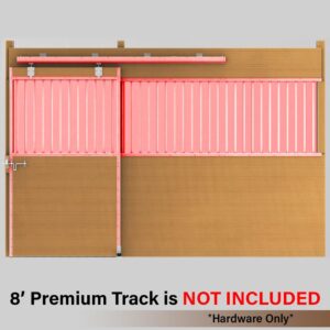 Derby Premium Track Door Hardware Kit, Galvanized