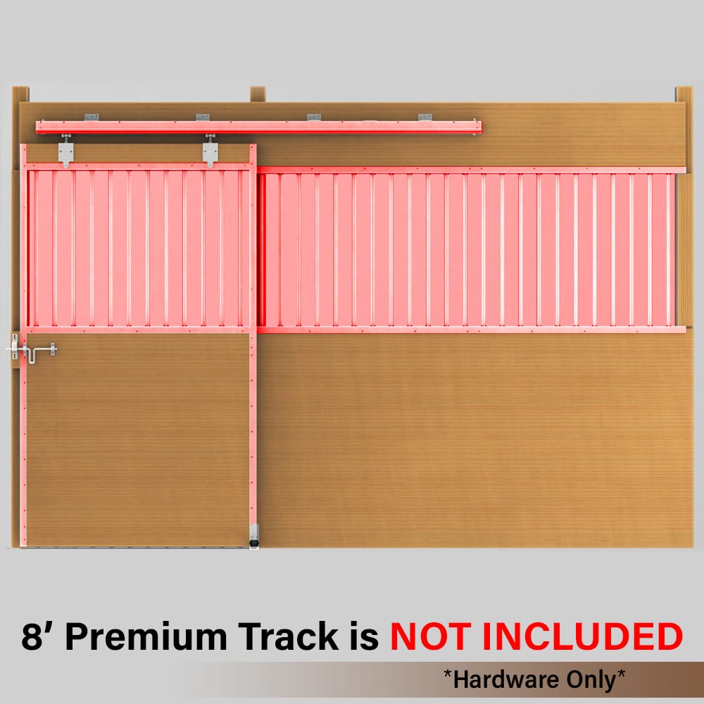 Derby Premium Track Door Hardware Kit, Galvanized