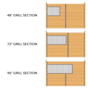 10' or 12' Derby Stall Privacy Partition Kit, Galvalume