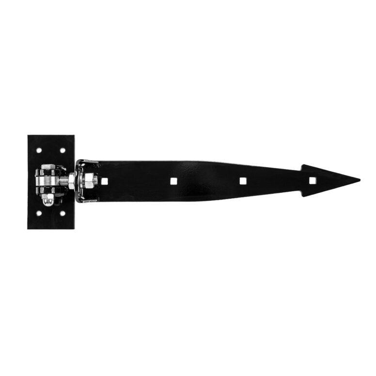RASH16_2 black metal heavy-duty steel hinge with 4 mounting holse