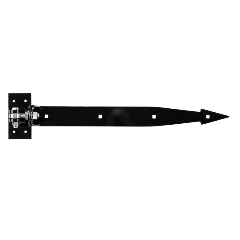 RASH24_2 black metal heavy-duty steel hinge with 4 mounting holse