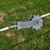 Inline fence tensioner installed on high tensile wire