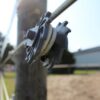 Close up of RTI inline fence tensioner mechanism