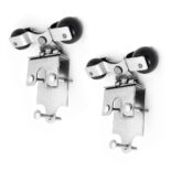 90° Premium Track Trolley & Door Hanging Kit, 2-Pack, Galvanized