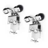 90° Premium Track Trolley & Door Hanging Kit, 2-Pack, Galvanized