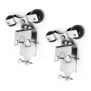 90° Premium Track Trolley & Door Hanging Kit, 2-Pack, Galvanized