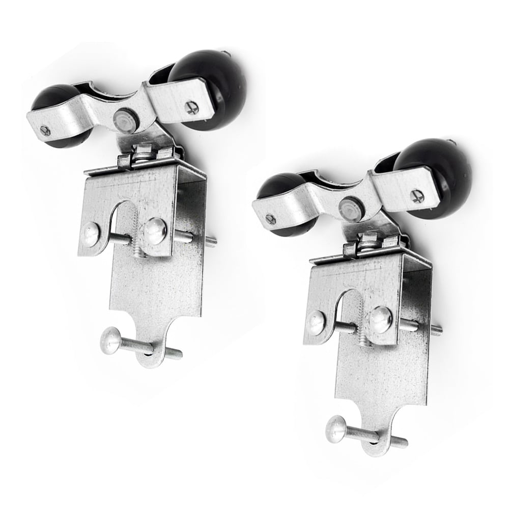 90° Premium Track Trolley & Door Hanging Kit, 2-Pack, Galvanized