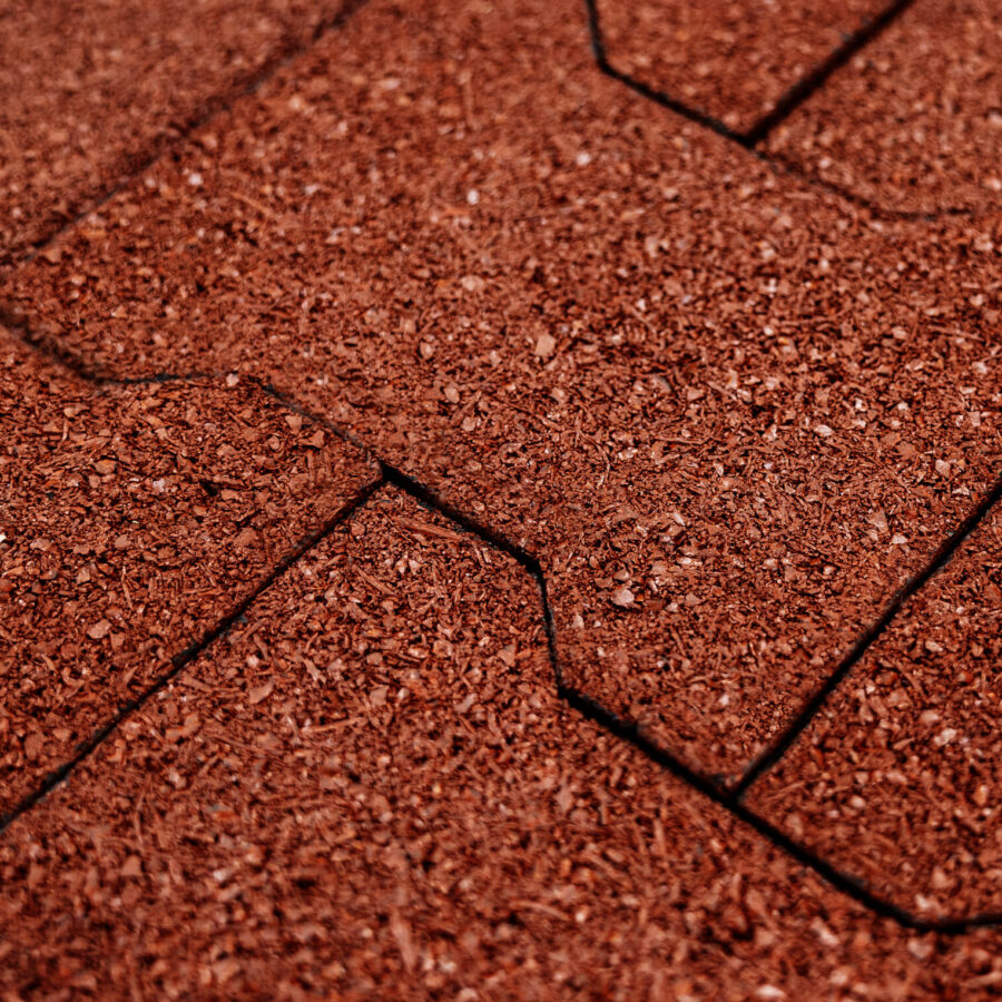 Red Paver-Hero close up of terracotta rubber pavers