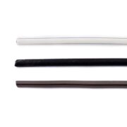 3 different colors of electric fence on a white background