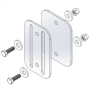 Flex Fence Splice Plate Kit diagram