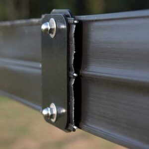 3/4 view of installed splice bracket