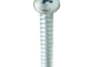 #10 x 1-1/2" Phillips Pan Head Premium Track Bracket Screw, Zinc-Plated