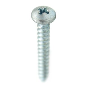 #10 x 1-1/2" Phillips Pan Head Premium Track Bracket Screw, Zinc-Plated