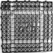 23.5" x 23.5" Interlocking Stall Grid, Black