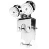 90&deg; Square Track Trolley & Door Hanging Kit, 2-Pack, Galvanized