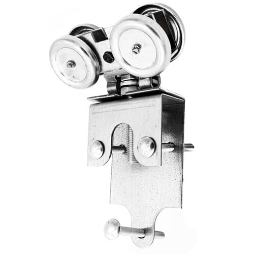 90° Square Track Trolley & Door Hanging Kit, 2-Pack, Galvanized