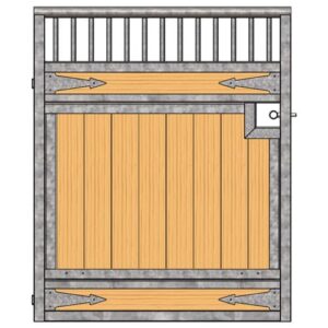 Tuscany Wood Stall Door - Arrows