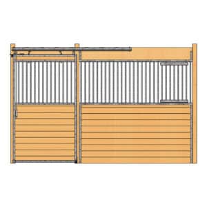 Oxford Stall Front with Grill Top Door & Feed Door