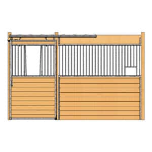 Oxford Stall Front with V-Door & Feed Opening