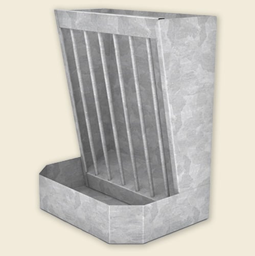 Galvanized Wall-Mounted Horse Feeder