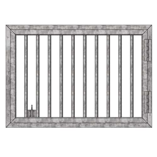 Welded Grilled Hinged Window