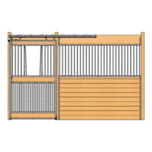 Oxford Stall Front with Full Grill V-Door