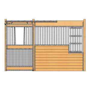 Oxford Stall Front with Full Grill V-Door & Large Feed Door