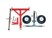 Track & Ring Pull-Behind Wheel Kit, Powder-Coated Red
