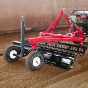 4' Track & Ring Pull-Behind Conditioner, Powder-Coated Red