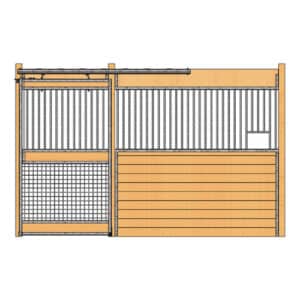Oxford Stall Front with Grill Top, Mesh Bottom Door & Feed Opening