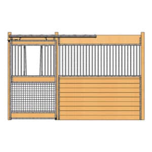 Oxford Stall Front with V-Door & Mesh Bottom