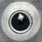 close up of wire hole