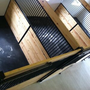 grilled stall partition